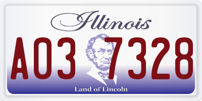 IL license plate A037328