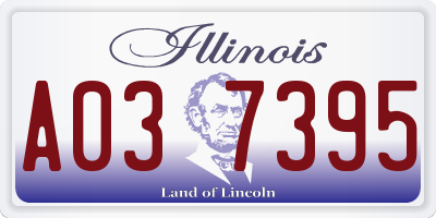 IL license plate A037395