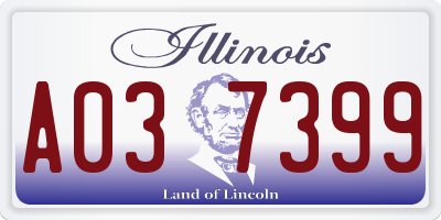IL license plate A037399