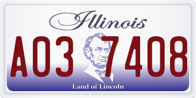 IL license plate A037408