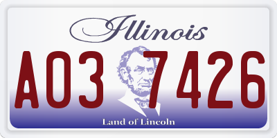 IL license plate A037426