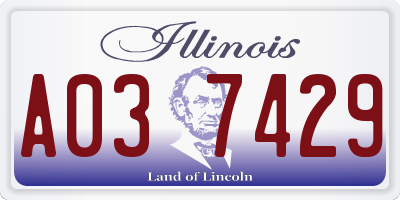 IL license plate A037429