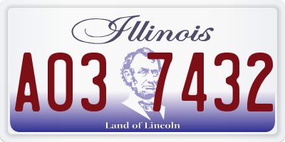 IL license plate A037432