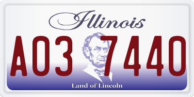 IL license plate A037440