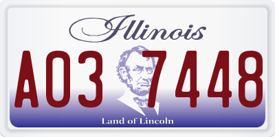 IL license plate A037448