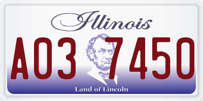 IL license plate A037450