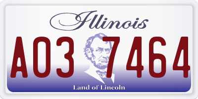 IL license plate A037464