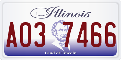 IL license plate A037466