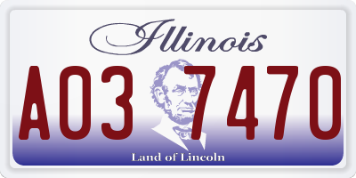 IL license plate A037470