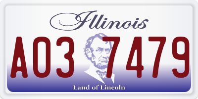 IL license plate A037479