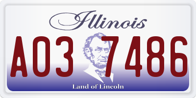 IL license plate A037486
