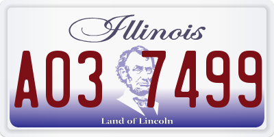 IL license plate A037499