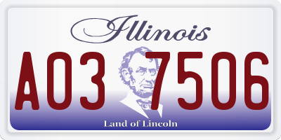 IL license plate A037506