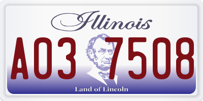 IL license plate A037508