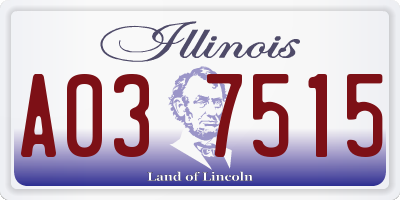 IL license plate A037515