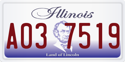 IL license plate A037519
