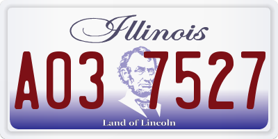 IL license plate A037527