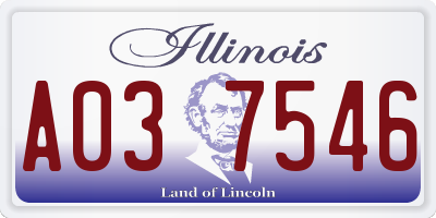 IL license plate A037546