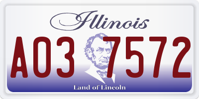 IL license plate A037572