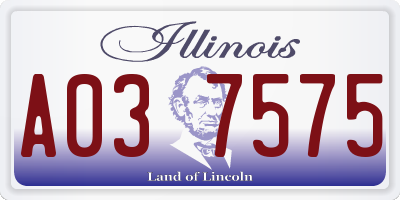 IL license plate A037575