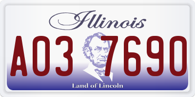 IL license plate A037690