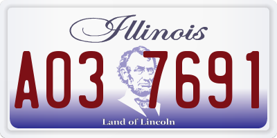 IL license plate A037691