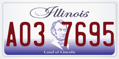 IL license plate A037695