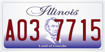 IL license plate A037715