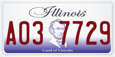 IL license plate A037729