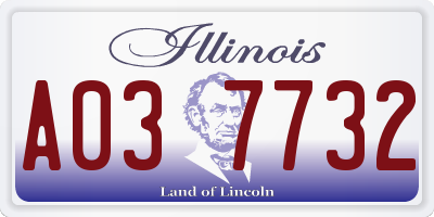 IL license plate A037732
