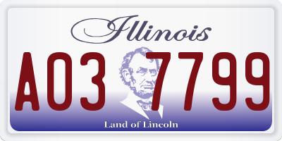 IL license plate A037799