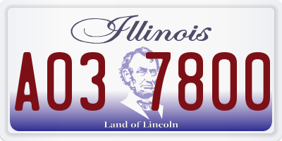 IL license plate A037800