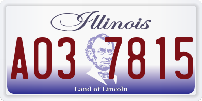 IL license plate A037815
