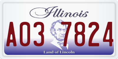 IL license plate A037824