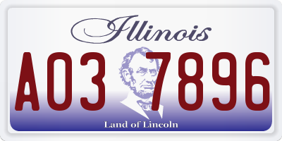 IL license plate A037896