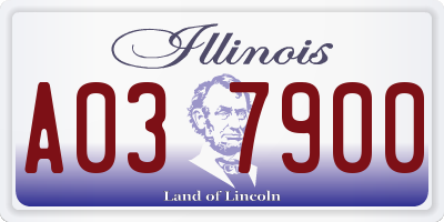 IL license plate A037900