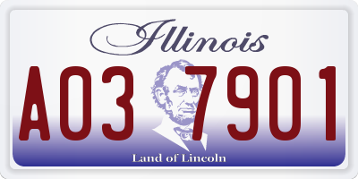 IL license plate A037901