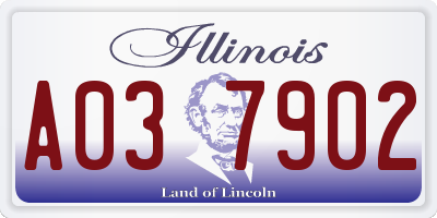 IL license plate A037902