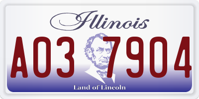 IL license plate A037904