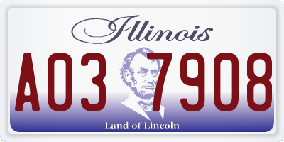 IL license plate A037908