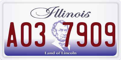 IL license plate A037909