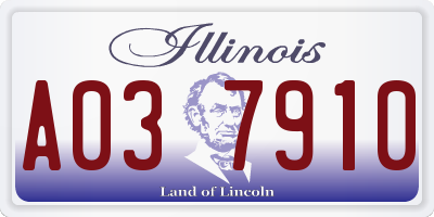 IL license plate A037910