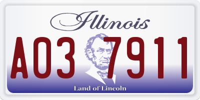 IL license plate A037911