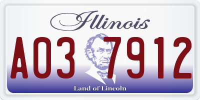 IL license plate A037912