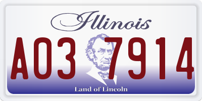 IL license plate A037914