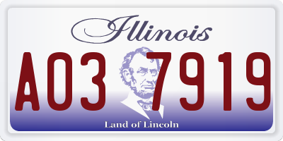 IL license plate A037919
