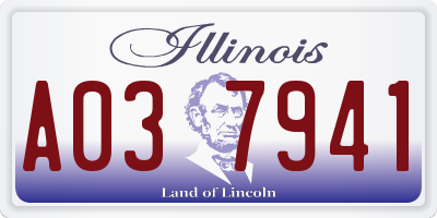 IL license plate A037941