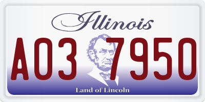 IL license plate A037950