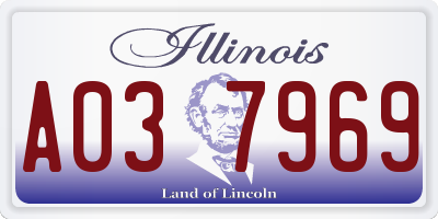 IL license plate A037969