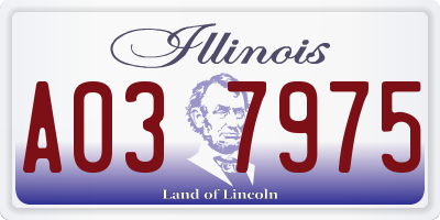 IL license plate A037975